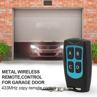Télécommande portable 433 MHz pour ouvre-porte de garage, 4 boutons, code d'apprentissage, duplicateur de télécommande sans fil