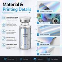 Etiquetas Personalizadas Impermeables para Frascos de 3ml 5ml 10ml, Pegatinas de Vinilo para Botellas Pequeñas de Vidrio