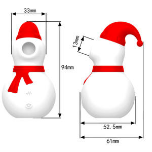 Giocattoli del sesso di natale 10 modalità succhiare la macchina del sesso pupazzo di neve a forma di clitoride orale scatola Sexy regalo figa vibratore vaginale per le donne lesbiche - Product Image 6