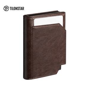 TILONSTAR TVC505-Porte-cartes en cuir minimaliste avec logo personnalisé, porte-cartes en aluminium avec blocage RFID pour hommes - Product Image 5
