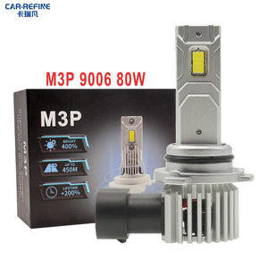CAR-REFINE M3P Faro Delantero LED con Ventilador, 80W, 12000LM, Chip CSP, H1 H4 H7 H11 HB3 9005 9006 9012, Luces LED para Auto - Product Image 1