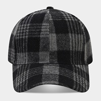 Casquette de baseball vintage à carreaux pour femme, texture brossée, décontractée, polyvalente, amincissante, chapeau de soleil d'extérieur pour l'automne et l'hiver