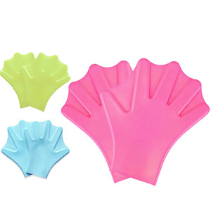 Palmes de natation en silicone grande taille 20 cm de largeur 22 cm de longueur, imperméables, pour adultes, équipement d'entraînement de natation - Product Image 4