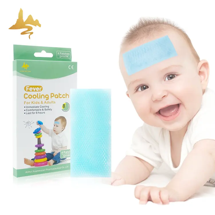 Anak Produk Mentol Keren Plester Anak-anak Demam Mengurangi Hydrogel Cooling Patch