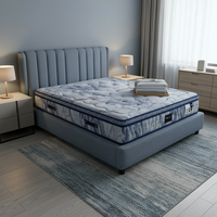 Matelas à ressorts ensachés au design moderne, fermeté moyenne, enroulable, garantie 10 ans, pour chambres d'hôtel