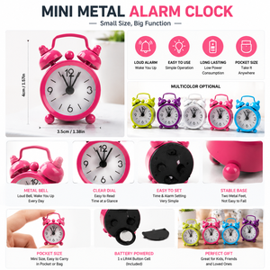 Mini réveil en métal de 40 mm pour <span class=keywords><strong>enfants</strong></span>, idéal comme cadeau - Product Image 5