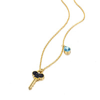 Collier Pendentif Goutte d'Eau, Incrusté de Diamants, Polyvalent et Élégant, Accessoire Tendance