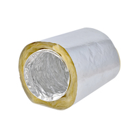 Duct Fleksibel Aluminium Foil Kelas 1 181, 25ft & 50ft R4-R8 4 Inch, Terisolasi untuk Penggunaan di Gym