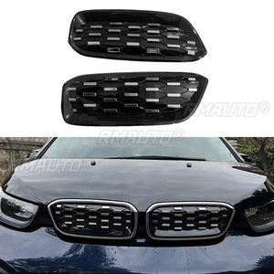 2 pièces Grille de pare-chocs avant argent/noir pour BMW I3 2013-2021, Cache de grille de pare-chocs avant, Autocollant, Accessoires auto - Product Image 1
