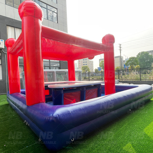 Bar Gonfiabile Rosso e <span class=keywords><strong>Blu</strong></span> con Tettoia, Lounge Portatile per Feste in Spiaggia ed Eventi in Giardino - Product Image 5