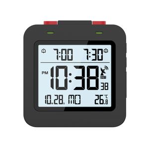 นาฬิกาปลุกดิจิตอล ฟังก์ชั่นเลื่อนปลุก ปฏิทิน จอแสดงผลอุณหภูมิแบบมีไฟพื้นหลัง เครื่องชงกาแฟ นาฬิกาปลุก นาฬิกาปลุกสำหรับโรงแรม - Product Image 1