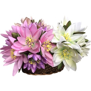 L237 MSH vendita calda <span class=keywords><strong>di</strong></span> alta qualità vero tocco fiori artificiali colorati fiori <span class=keywords><strong>di</strong></span> giglio d'acqua <span class=keywords><strong>di</strong></span> lusso per la decorazione domestica - Product Image 5