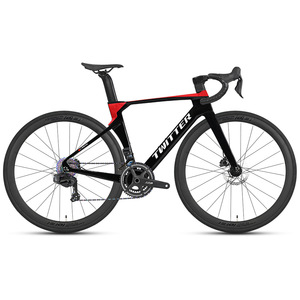 Bicicleta de Carretera de Fibra de Carbono TWITTER con Cambio Electrónico Inalámbrico Wheeltop, 24 Velocidades, Frenos de Disco Hidráulicos, Cuadro Rígido, Capacidad de Carga de 150 kg - Product Image 1