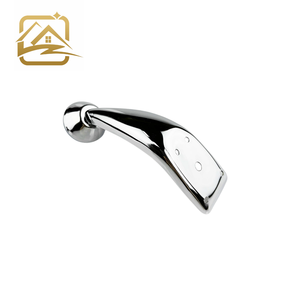 Pied de canapé oblique en acier chromé de 15 cm, design européen moderne, petit et robuste, pour salon - Product Image 1