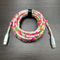 Câble USB magnétique Togudu CC-143 en promotion, charge rapide PD, haute qualité, motif floral coloré, Type-C vers Type-C, 100W 2A, cuivre pur