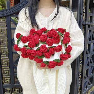 Handmade Pastel Tones Crochet <b>Flowers</b> Blanket Romantic Rose <b>Flower</b> <b>Bouquet</b> Knitted Throw Finished Product - Product Image 5