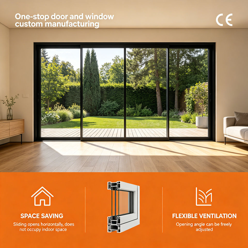 High Performance uPVC Sliding Window Custom Color and Size for New ...