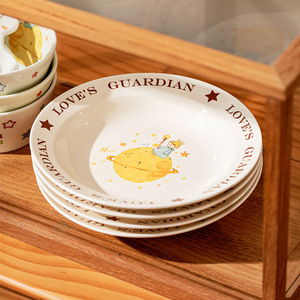 Plato de Sopa Bonito de 8 Pulgadas, Plato de Cerámica, Plato de Desayuno Estilo Ins para el Hogar, Vajilla Estilo Crema - Product Image 3