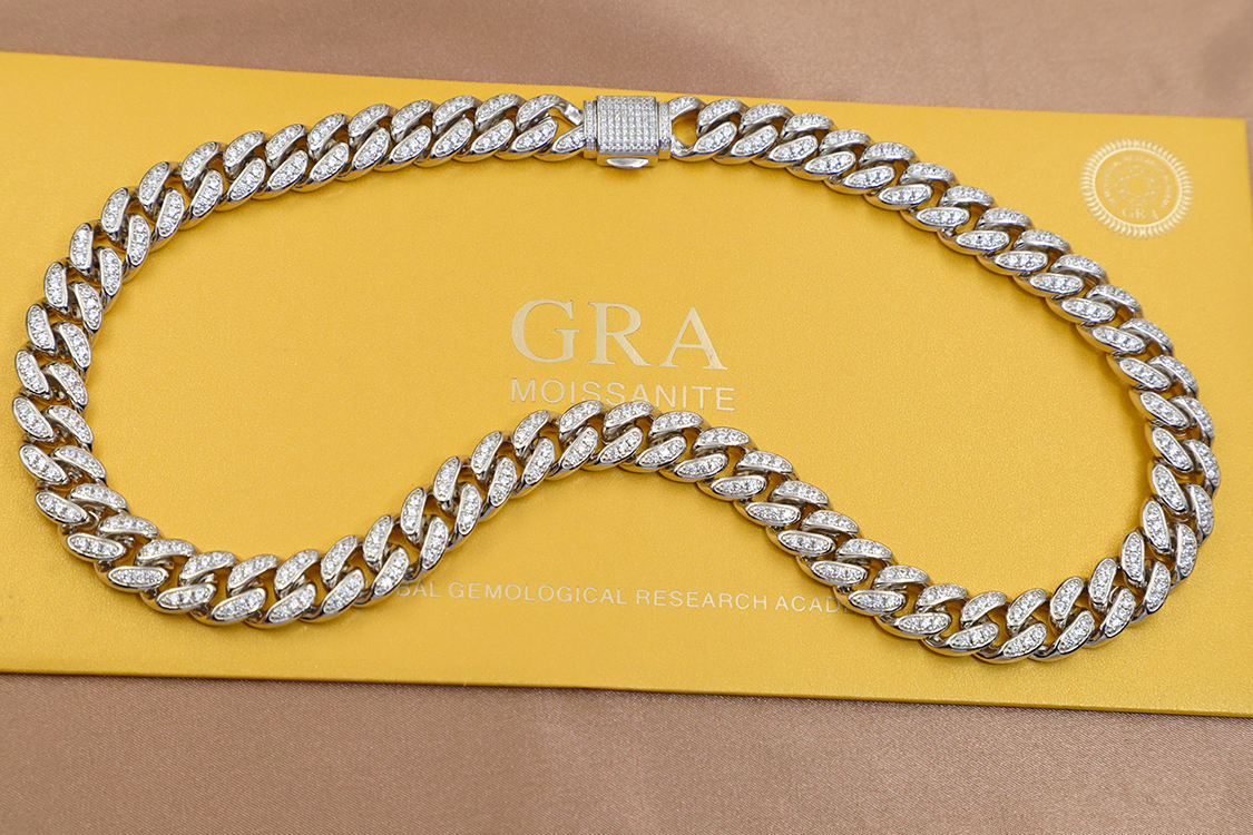 Plata-10mm Moissanita