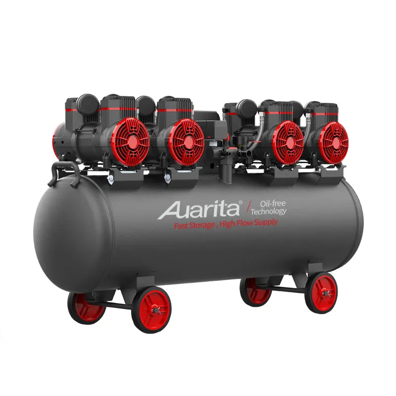 Auarita compressori Para Pintar produttore di automobili 1450w * 4 120l silenziosi compressore d'aria Oil Free silenziosi compressore 220v