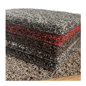 Anpassbare einfarbige PVC-Automatte Kunststoff Vinyl Loop Nudeln Spaghetti Coil Fußmatten Teppich
