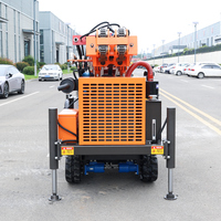 Foreuse de puits d'eau diesel sur chenilles SM200, machine de forage de 200 m avec pompe