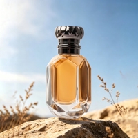 Flacons de parfum uniques et luxueux avec bouchon métallique 30ml 50ml, flacon de parfum vide en verre avec pulvérisateur à sertir, emballage en boîte, logo en feuille d'or
