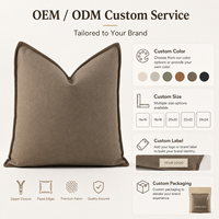 Housse de coussin avec logo personnalisé, couleur unie, carrée, sans insert de coussin