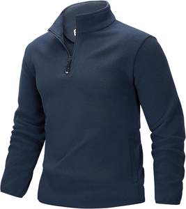 Veste polaire à fermeture éclair quart homme, pull-over polaire à manches longues et demi-fermeture éclair, sweat-shirt de golf thermique - Product Image 1