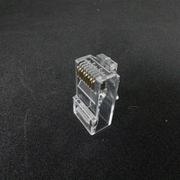 Connecteur modulaire RJ45 mâle UTP transparent Cat6 8P8C en cuivre pour télécommunications réseau PC
