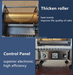 Rollo de resorte de calefacción de doble cara, máquina para hacer pan al vapor multicapa de huevo, máquina para panqueques delgada pequeña de una sola fila Mille Crepe - Product Image 4