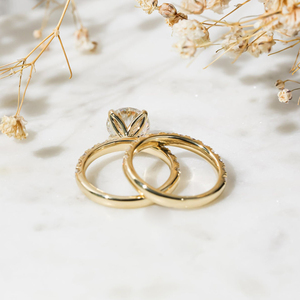 Elisa Schmuck 10K 14K Real Gold Labor gewachsen <span class=keywords><strong>Diamant</strong></span> Verlobung Ehering Set für Frauen Paar Ring Einstellung für Trauer Geschenk - Product Image 2