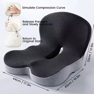 Coussin de siège ergonomique en mousse à mémoire de forme pour le bureau et la voiture - Soulagement de la pression pour le dos, le coccyx et la sciatique - Product Image 5