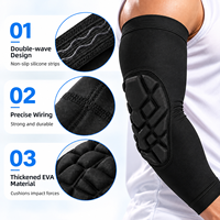 Manchon de protection rembourré pour coude en EVA, manchon de sport pour l'entraînement au basketball, protège-coude long et flexible, logo personnalisé OEM ODM