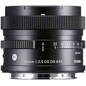 Objectif plein format 24 mm F3.5 DN Contemporary pour monture E, conception haute rigidité assurant la stabilité lors de longues expositions et en prise de vue manuelle - Product Image 1