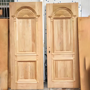 باب داخلي من الخشب الصلب بتصميم حديث وعازل للصوت مطلي بخشب البلوط، تشطيب يدوي صديق للبيئة لغرف نوم الفنادق وغرف المعيشة - Product Image 1