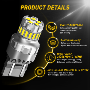 Ampoules LED Auxito améliorées 7443 blanches, 400 % plus lumineuses, remplacement pour feux arrière, feux de recul, feux de jour (DRL) et feux de stationnement, 2 pièces - Product Image 3