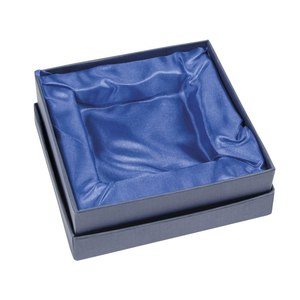 Scatola per Gioielli in Raso Blu 160X160X40 Mm Confezione Regalo Premium - Product Image 1