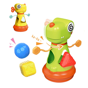 Jouet de tri de formes en forme de dinosaure, jeu de blocs sensoriels à emboîter avec effets sonores, jouet éducatif précoce <span class=keywords><strong>pour</strong></span> développer la motricité fine des enfants - Product Image 1