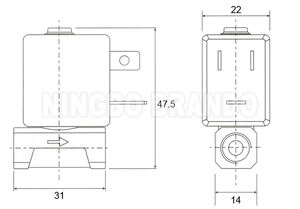 Válvula solenoide de latón tipo 5541 para máquina de soldadura MIG TIG, soldador de gas de arco de argón 24VDC 24VAC 110VAC 120VAC 220VAC 230VAC - Product Image 4