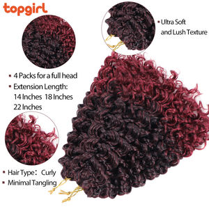 18 Pouces Synthétique Crochet Tresses <span class=keywords><strong>Freetress</strong></span> Bouclés Tressage Extensions de Cheveux Bohème GoGo Curl Crochet Cheveux Blonde Vague d'Eau - Product Image 5