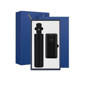 Ensemble cadeau d'entreprise de luxe 3-en-1 en acier inoxydable : masseur de cou <span class=keywords><strong>parapluie</strong></span>, batterie externe et support de téléphone, imprimé offset - Product Image 4