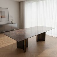 Pieds de table en acier inoxydable de style nordique minimaliste, cadre, support, pieds de table à manger en marbre sur mesure, support métallique
