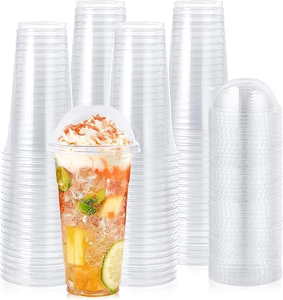 Vaso Desechable de PP de 90 mm y 700 ml, Impreso con Offset Personalizado, de Grado Alimenticio, con Tapa y Logotipo Personalizado - Product Image 1