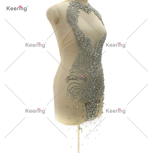 Venta al por mayor <span class=keywords><strong>de</strong></span> diamantes <span class=keywords><strong>de</strong></span> imitación corpiño para vestidos <span class=keywords><strong>de</strong></span> tela con collar Organza apliques vestido <span class=keywords><strong>de</strong></span> <span class=keywords><strong>fiesta</strong></span> <span class=keywords><strong>de</strong></span> 2017 - Product Image 5