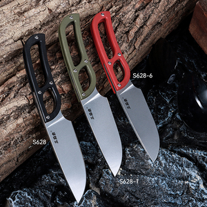 มีดคุณภาพสูง <span class=keywords><strong>Sanrenmu</strong></span> S628-1 ด้ามสีดำ มีดสำหรับกิจกรรมกลางแจ้ง พร้อมปลอก Kyedex มีดฟูลแทง มีดล่าสัตว์ ใบมีดคงที่ - Product Image 1