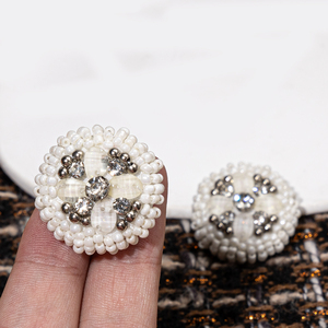 Bán Buôn Ưa Thích Nhựa Handmade Đính Cườm Rhinestone Chân May Nút Cho Trẻ Em Quần Áo Trang Trí - Product Image 3