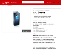 Variador de Frecuencia VACON NXP00725-F5H1SSV-A1B1A5B8E6 137G6309 Serie NXP, Variador de Frecuencia Variable CA VFD 30-37KW 380-500V