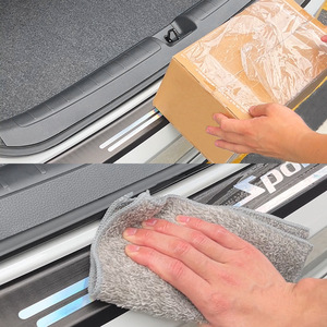 4 Pezzi Adesivi in Vinile per Protezione Soglia Porta Auto con Logo Personalizzato, Protezioni Antigraffio per Portiere di Veicoli, <span class=keywords><strong>Design</strong></span> alla Moda - Product Image 4