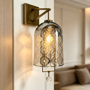 Moroccan Glass wall Light Brass Finish Metal Wall Lamp Arabic Style <b>Decorative</b> <b>Lighting</b> for Dining Room Hotel - Product Image 4